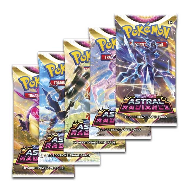 Pokemon SWSH10 Astral Radiance Booster Pack Art Set (5 Packs)